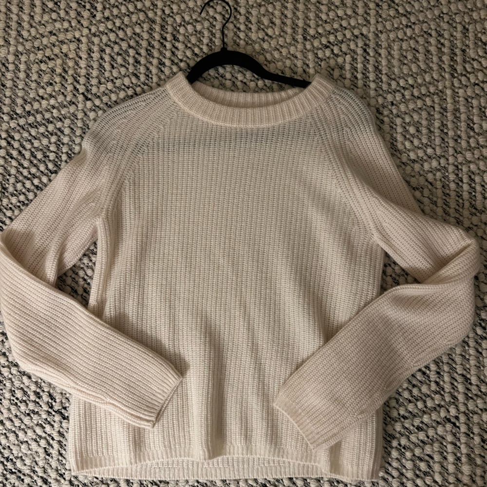 Quince Cashmere Ribbed Fisherman Sweater (Never Worn)